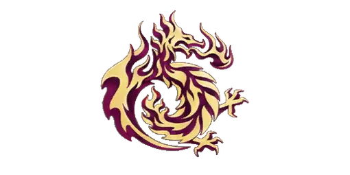 Sticker Fireborn Dragon Gold