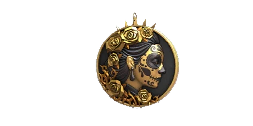 Charm Dia de Muertos Gold