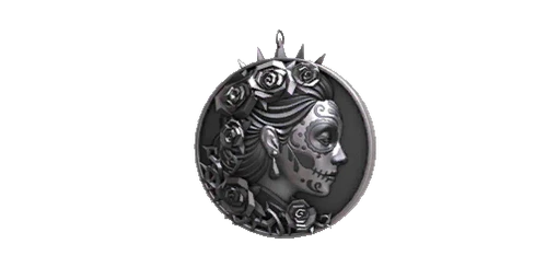 Charm Dia de Muertos Silver