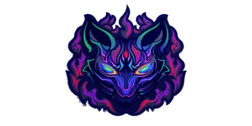 Sticker Shadow Kitsune Color