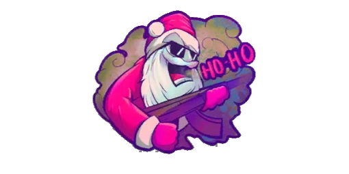 Sticker Mad Santa