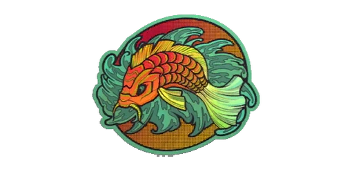 Sticker Koi Color