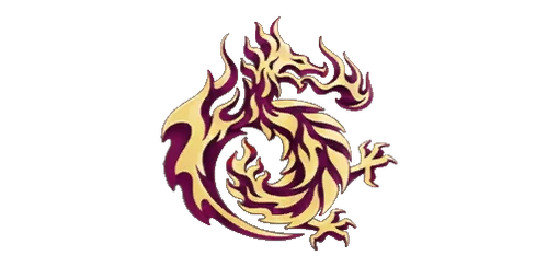 Sticker Fireborn Dragon Gold