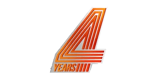 Sticker 4 Years Metallic