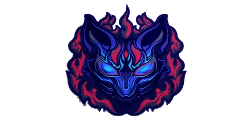 Sticker Shadow Kitsune