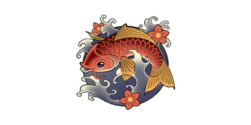 Sticker Koi Tattoo