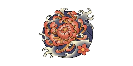 Sticker Kiku Tattoo