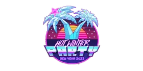 Sticker Hot Winter Party Gold